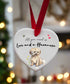 Love and a Havanese Fawn Ceramic Heart
